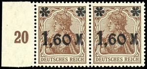 German Reich 1, 60 M. On 5 Pfg. Brown, with ... 