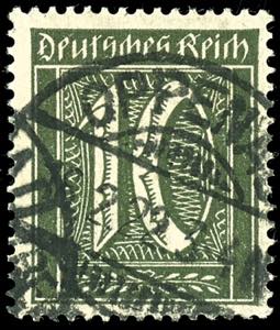 German Reich 10 Pfg numerals, black olive, ... 
