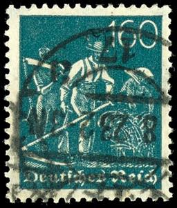German Reich 160 Pfg postal stamp, watermark ... 