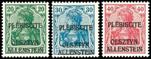 Allenstein Not issued: 4 - 40 Pfg Germania ... 