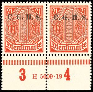 Official Stamps Oberschlesien 1 M., ... 