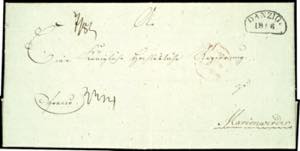 Pre-stamp Mail 1831, strong rastaed cholera ... 