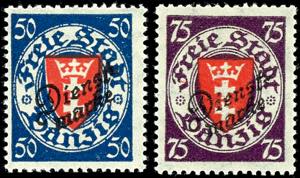 Official Stamps Danzig 5-75 Pfg. National ... 