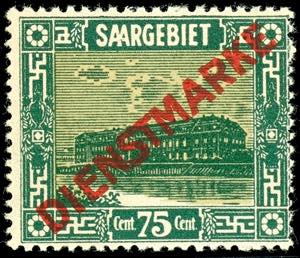 Official Stamps Saar 75 C with overprint ... 