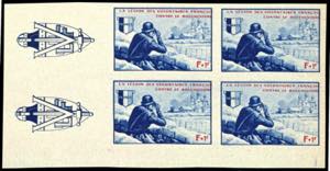 France Outpost before Moscow, proof in blue ... 