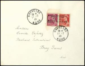 Dunkirk 30 C. And 70 C. Postal stamps ... 
