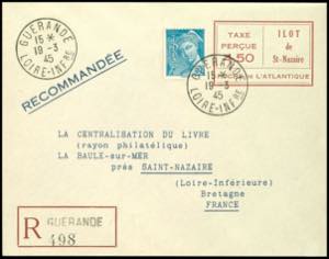 St. Nazaire 4, 50 Fr. Postal stationery ... 