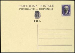 Ljubljana 50 C. Postal stationery postcard, ... 