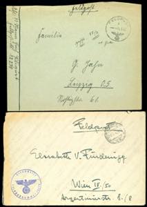 Field Post Letters WW II SS field postal ... 