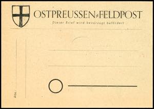Field Post Stamps 1945, East Prussia field ... 