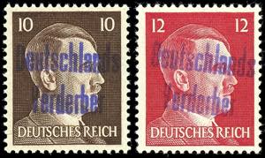 Meißen 10 and 12 Pf engraved printing in ... 