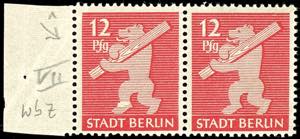 Soviet Sector of Germany 12. Pfg. With plate ... 