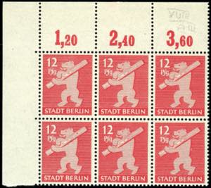 Soviet Sector of Germany 12 Pfg postal stamp ... 