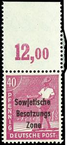 Soviet Sector of Germany 40 Pfg in the plate ... 