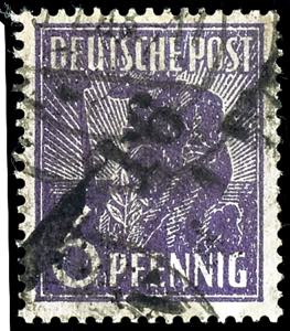 Hand Overprint - District 16 6 penny with ... 