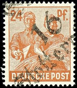 Hand Overprint - District 16 24 penny with ... 