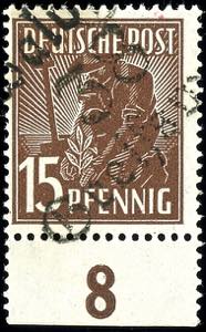 Hand Overprint - District 38 15 penny with ... 