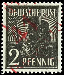 Hand Overprint - District 41 2 penny with ... 