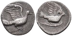 Sicyon Obol (0, 85 g), 370-330 BC Av: dove ... 