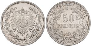 Kleinmünzen 1871-1922 50 Pfennig, 1896, f. ... 