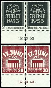 Berlin 20 Pfg und 30 Pfg Volksaufstand, je ... 