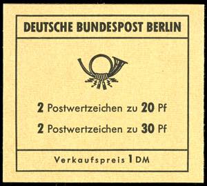 Stamp Booklet Berlin Brandenburg Gate 1970, ... 