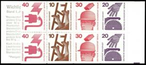 Stamp Booklet Berlin Prevention of accidents ... 