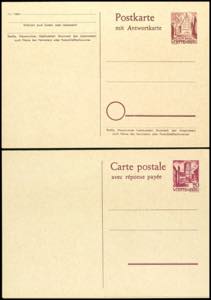 Postal Stationary French Zone 8 and 20 Pfg. ... 