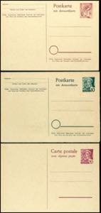 Postal Stationary French Zone 8, 10 and 20 ... 