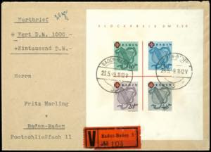 Baden Red-Cross-souvenir sheet type II, ... 