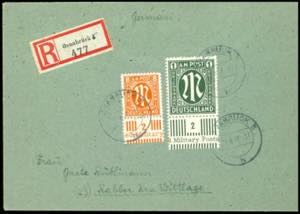 Bizone 1 Reichsmark AM-Post in Mischfranktur ... 