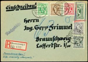 Bizone 1 Reichmark first issue of stamps for ... 