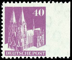 Bizone 40 penny Cologne Cathedral, type I, ... 