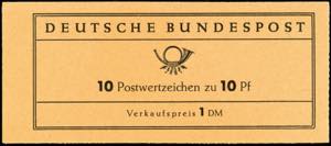 Stamp booklet Heuss I 1960 (fluorescent ... 