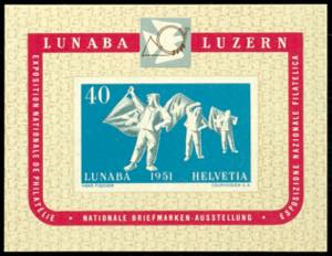 Schweiz 1951, Blockausgabe Lunaba, ... 