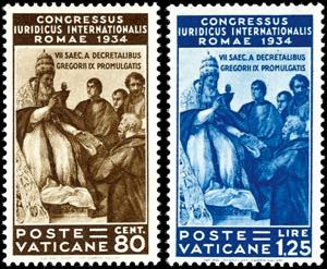 Vatikan 1935, 5 C. bis 1,25 Lire ... 