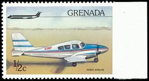 Grenada 1976, 1/2 C. Airplanes, variety ... 