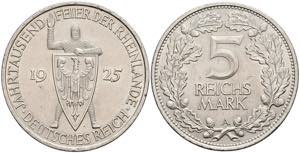 Münzen Weimar 5 Reichsmark, 1925, A, ... 