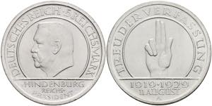 Coins Weimar Republic 5 Reichmark, 1929, A, ... 
