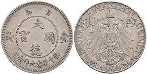 Coins German Colonies Kiautschou, 10 cent, ... 
