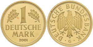 Münzen Bund ab 1946 1 DM, 2001, G, ... 