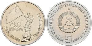 Münzen DDR 5 Mark, o.J. (1985), 40. ... 