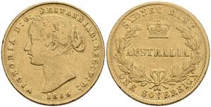 Australia Sovereign, 1866, Victoria, Sydney, ... 