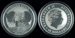 Australia 10 Dollars silver, 2014, koala, ... 