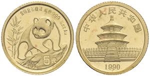 Peoples Republic of China 5 Yuan, Gold, ... 