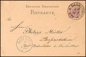 Deutsches Reich - Stempel DARMSTADT 1 f ... 