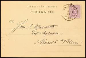 Deutsches Reich - Stempel EHRENFELD 9 12 ... 