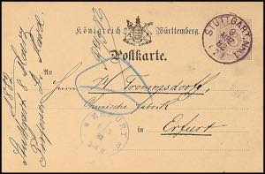 Deutsches Reich - Stempel ERFURT 1 a 9/3 ... 