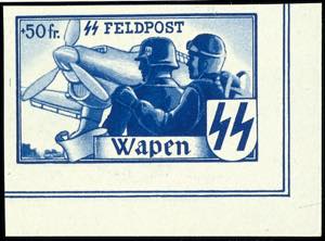 Flämische Legion + 50 Fr., geschnitten, ... 