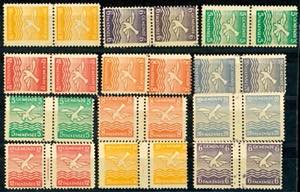 Falkensee 5 bis 30 Pfg. Wappen, 6 senk. ... 